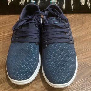 Under Armour, size 7.5, dark blue, white, turquoise